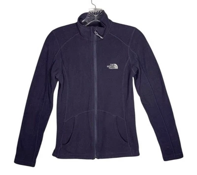 Chaqueta para mujer The North Face XS púrpura cremallera completa ligera polar cuello falso Foto 1 de 4