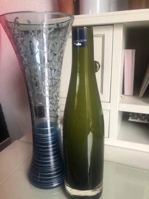 2VASEN -23cmLeonardo Vase schmal grün +Flirt Blau 25cm - Bild 1 von 4