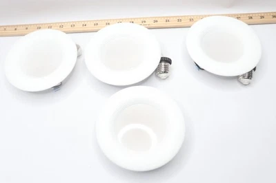 (4-Pk) EcoSmart Dimmable Recessed Light Trim Bright White E26 3000K 65W 4" - Image 1 of 4