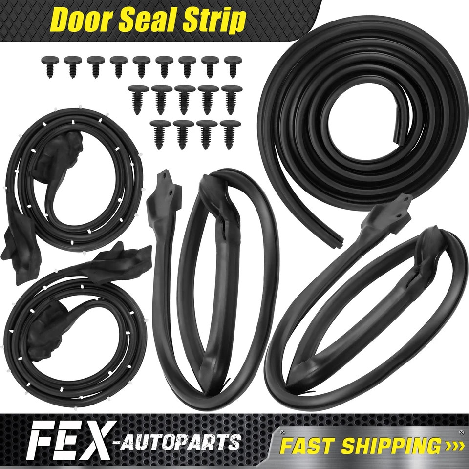5Pcs Left & Right Weatherstrip Seals Kit for Chevy Camaro Pontiac Firebird 70-81 - Imagem 1 de 4