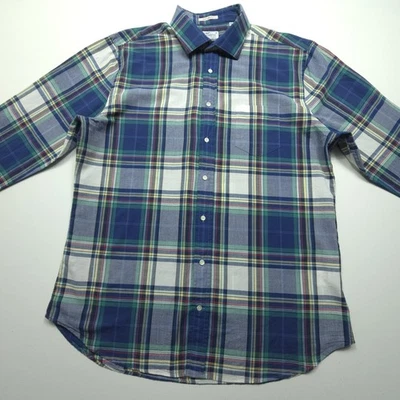 VTG Gant Rugger Mens Shirt 2XL Blue Green Plaid Fall Madras New Haven Casual - Image 1 of 4