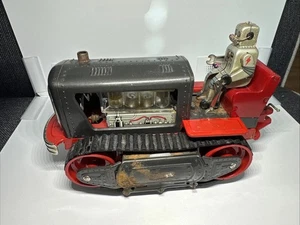 Vintage 1950’s NOMURA JAPAN #1200 Piston Robot Tractor (PRE-OWNED) Not Working - Picture 1 of 12