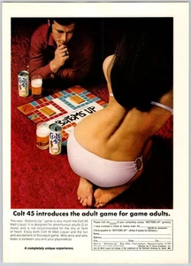 1970 BIKINI BOTTOMS UP GAME BY COLT 45 MALT LIQUOR 8"X11" Magazine Ad 70's HTN38 - Picture 1 of 1
