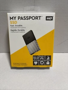 WD 512GB My Passport SSD Portable Storage - USB 3.1 (Black-Gray ) - Picture 1 of 5