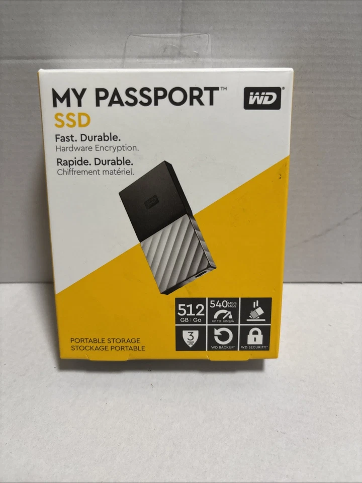 WD 512GB My Passport SSD Portable Storage - USB 3.1 (Black-Gray ) - Image 1 of 4