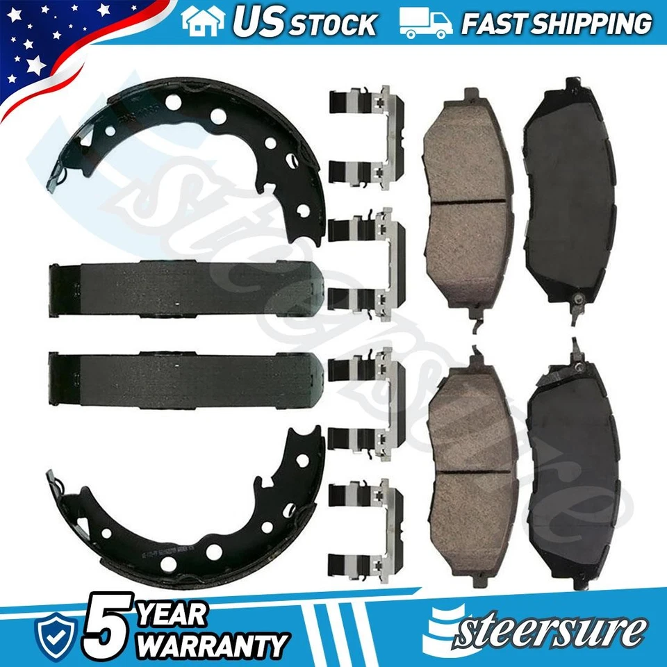 Juego de pastillas de freno de disco delanteras traseras zapata de freno de estacionamiento para Subaru Outback 2013-2014 Foto 1 de 4