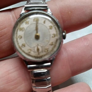 De colección. Reloj suizo para mujer 15 J con esfera de 24 horas y subsec. Para piezas o reparación. - Imagen 1 de 9