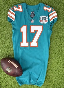 Miami Dolphins Jaylen Waddle Team Issued Authentic Throwback NFL Football Trikot - Bild 1 von 8