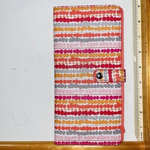 Vera Bradley Confetti Stripe Slim Travel Organizer Passport Wallet Clutch - Picture 1 of 13