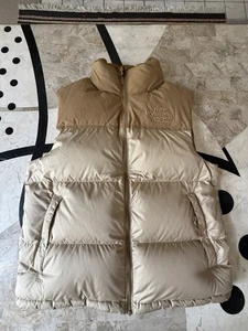 EUC The North Face Nuptse 600 Down Puffer Vest Kakhi Tan Full Zip Men’s  Medium - Picture 1 of 10