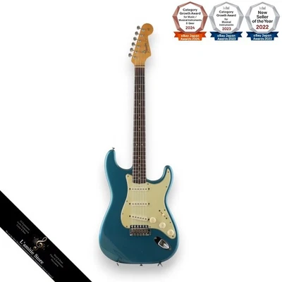Guitare électrique Fender Stratocaster Lake Placid Blue 1965 corps aulne... - Photo 1/4