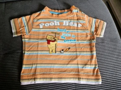T- Shirt, DISNEY WINNIE POOH BY C&A, orange- gestreift, Gr. 74 - Bild 1 von 3