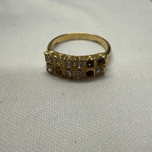 Anillo de diamantes de imitación tono dorado talla 8,25 - Imagen 1 de 5