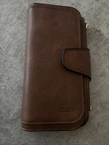 Cluci Geldbörse für Frauen Braun Doppelfaltung Multi Kartenhalter Organizer G10 - Bild 1 von 5