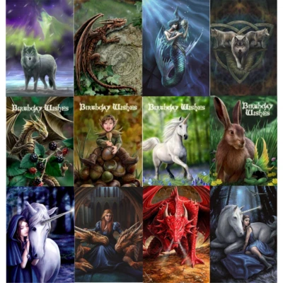 Anne Stokes Dragon Unicorn Pixie Fantasy Art Alternative Birthday Greeting Card