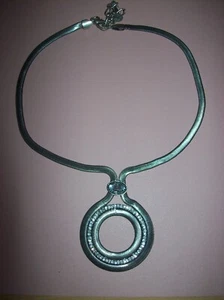 Ladies Costume Jewellery - Statement Piece - Flat Snake Chain Necklace & Pendant - Picture 1 of 6
