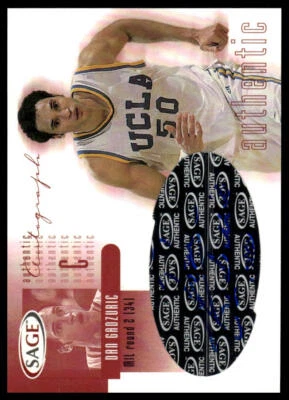 2002 SAGE #A12 Dan Gadzuric Autographs Red #/500 - Image 1 of 2