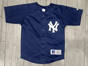 Jason Giambi #25 New York Yankees Russell Youth Jersey Sz 10/12 Preowned - Picture 1 of 11