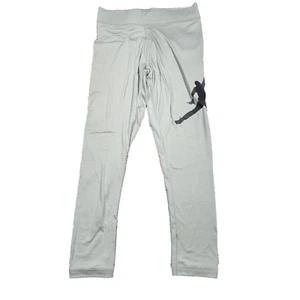 Sz Large Girls Nike Jordan Jumpman Grey Heather Tights 45B793 C87 - NWT - Picture 1 of 7
