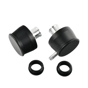 Billet Black Aluminum Valve Cover Breather with Grommets Oil Fill Smooth - Picture 1 of 7