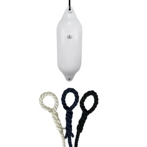 1 x HURRICANE Boat Fender: White PM05 - FREE SPLICED END 10MM ROPE - Picture 1 of 2