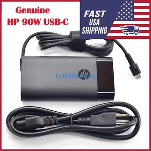 Genuine HP Spectre x360 TPN-DA08 Power Adapter 90W USB-C Type C Charger - Picture 1 of 7