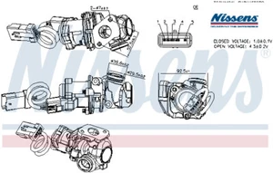 VÁLVULA DE RECIRCULACIÓN DE GAS EGR NIS98245 NISSENS I - Imagen 1 de 7