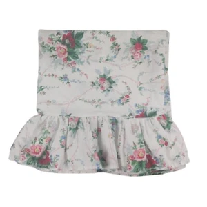RALPH LAUREN BLAINE KING KISSENBEZUG Rüschen Weiß Vintage FLORAL Baumwolle USA - Bild 1 von 5