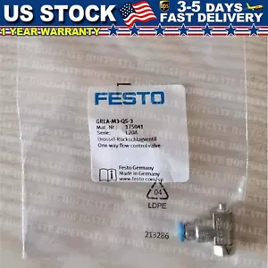 10PCS New Festo GRLA-M3-QS-3 175041 One-way flow control valve - Picture 1 of 6