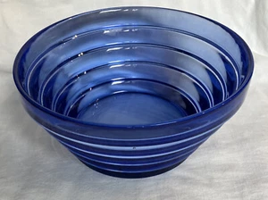 Tiered Step Cobalt Blue Art Glass Bowl - Picture 1 of 6