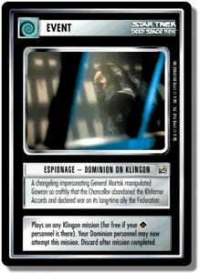 Espionage: Dominion on Klingon - The Dominion - Star Trek CCG 1E - Imagen 1 de 1