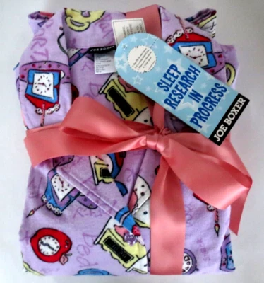 NEW - Vintage Joe Boxer Do Not Disturb Women Medium 2-Piece Flannel Pajama Set - Image 1 of 4
