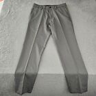 Haggar Pants Mens 31X30 Gray Straight Fit H26 Performace Flex Flat Front Chino