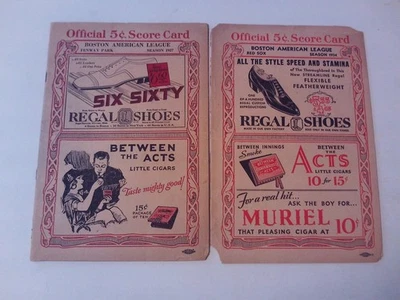 Programa de los Medias Rojas Vs. Yankees de 1927 Ruth, Gehrig, + Medias Rojas de 1934 Vs. Tigres Foto 1 de 4