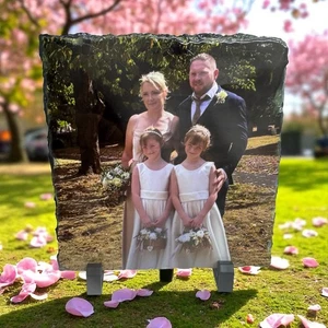 Personalisierter individueller Fotoschiefer - Quadrat, Herz, Rechteckschiefer - Bild 1 von 4