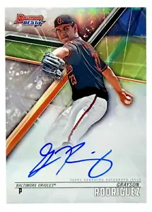 2018 Bowman's Best Of 18 Rifrattore Grayson Rodriguez RC Auto Baltimore Orioles - Foto 1 di 2