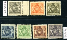 LIECHTENSTEIN 1921 46-52B ** POSTFRISCH TADELLOS SATZ enge ZÄHNUNG (S6116