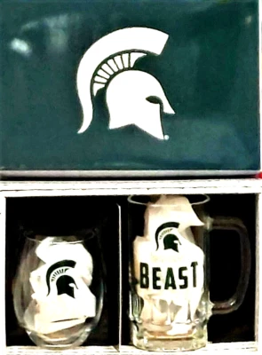 Juego de piedras de vino y cerveza Michigan State Spartans - NCAA Foto 1 de 3