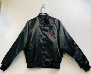 Red Baron Racing Jacke schwarz mit roter und gelber Stickerei Größe 40-42 M Nylon - Bild 1 von 14