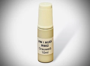 Lackstift Volkswagen VW AUDI R902 , Grauweiß , 10ml + 4 Lacktupfer - Bild 1 von 2