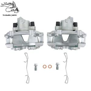 19-B2014 Front LH & RH Brake Caliper w/ Bracket For Volkswagen Golf 1996-2006 - Picture 1 of 12