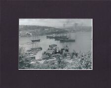 8X10" Matted Print Photo Picture VTG Seattle: 1928 Lake Union from Capitol Hill