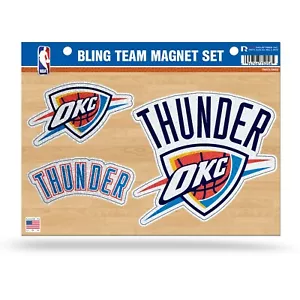 Oklahoma Thunder 3-piece Bling Team Magnet Set. Great Graphics. #912 - Picture 1 of 1