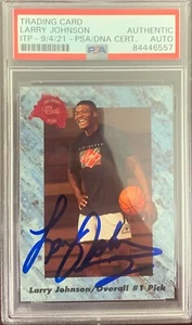 Larry Johnson auto 1991 Classic RC #192 UNLV PSA Encapsulated Charolett Hornets - Picture 1 of 3