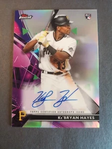 2021 Topps Finest Ke'Bryan Hayes RC Rookie Auto  Pittsburgh Pirates FA-KHA - Picture 1 of 2