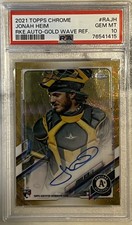 2021 TOPPS CHROME JONAH HEIM #RAJH ROOKIE GOLD WAVE REFRACTOR AUTO 32 /50 RC MVP