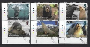 SOUTH GEORGIA 2017 ANTARCTIC FUR SEALS SET OF 6 FINE USED - Picture 1 of 1