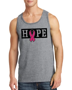 Camiseta sin mangas Hope Breast Cancer Awareness para hombre cinta rosa - Imagen 1 de 2