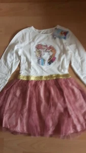 Eiskönigin Frozen Kleid Wendepailletten Tüllrock C&A 128 Neu - Bild 1 von 3