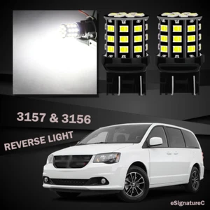 2 x Backup Reverse Light 3157 3156 33SMD LED For 1996 - 2019 Dodge Grand Caravan - Foto 1 di 5